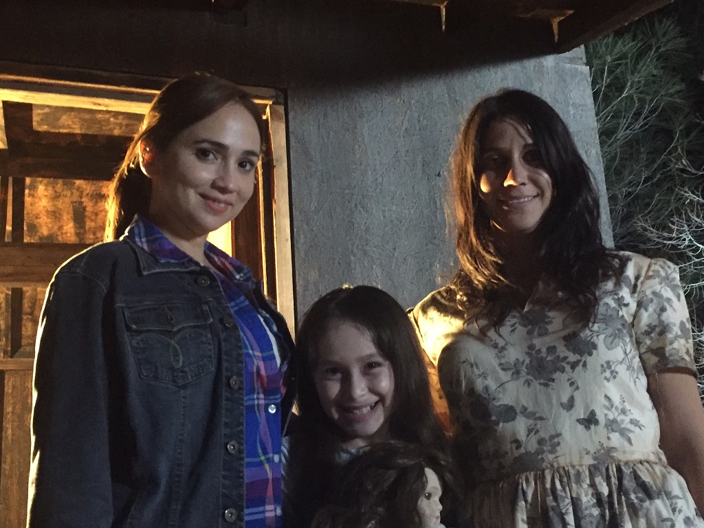 Ana Belibasis, Azalia Cortez & Stefy Garcia On Set Of Mia