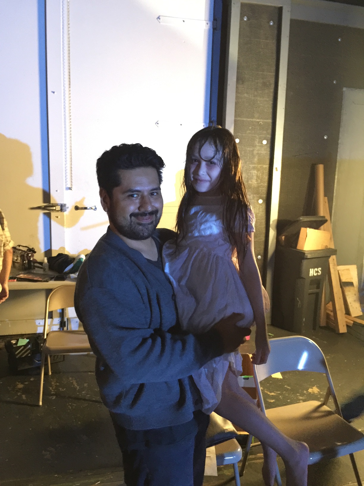 Azalia Cortez & Director Felix Martiz On Set Of Mia