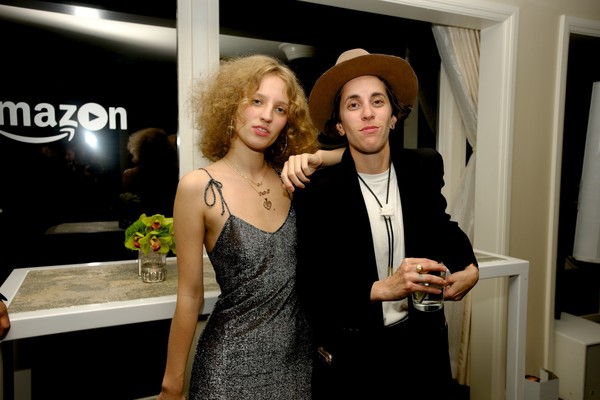 (L-R) Petra Collins and Mel Shimkovitz attend Amazon Studios Golden Globes Party at The Beverly Hilton Hotel on January 10, 2016 in Beverly Hills, California.