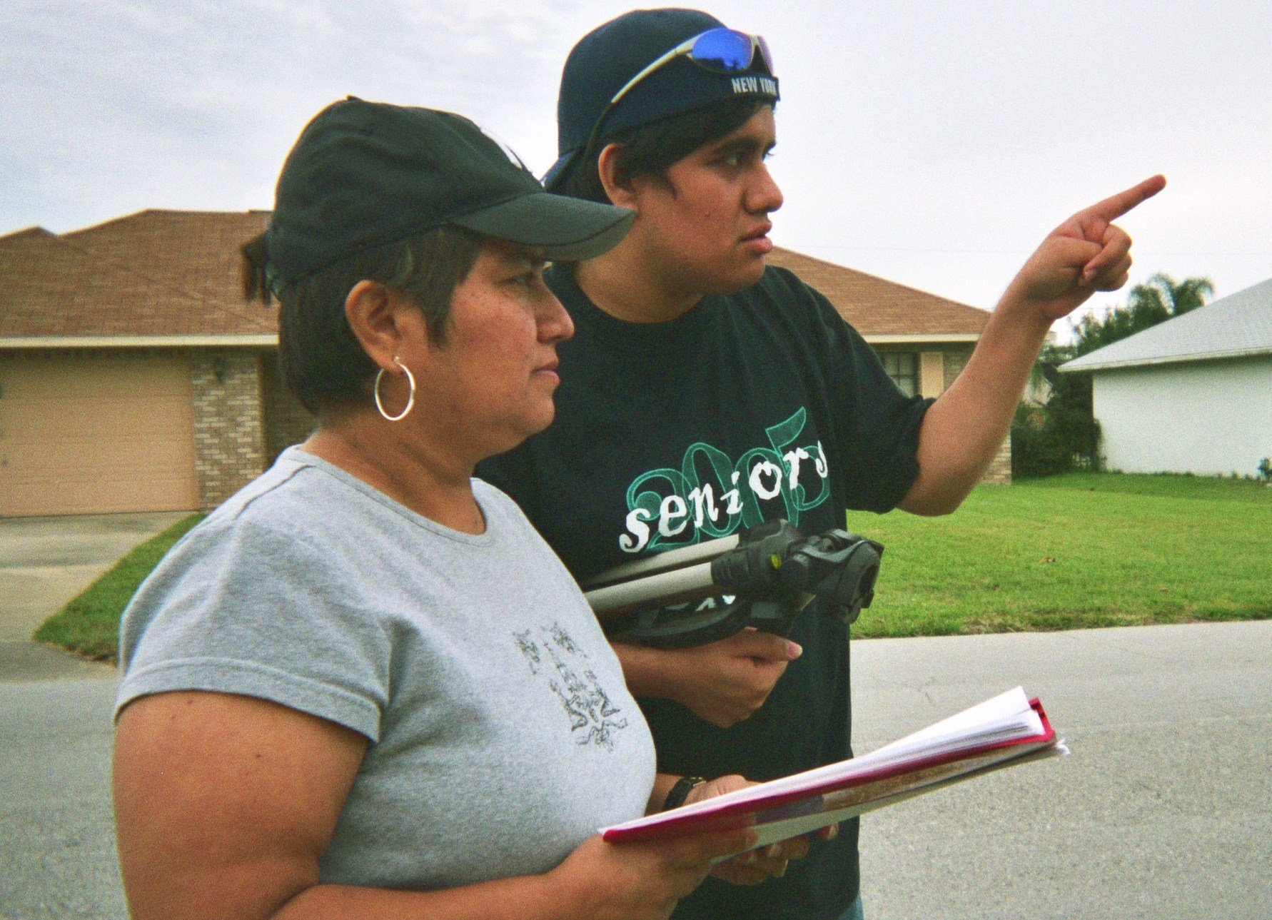 Scott Mena giving direction to Liz Mena during the filming of REST IN PEACE.