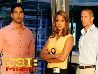 Still of Rob Estes, Eva LaRue and Adam Rodriguez in CSI Majamis (2002)