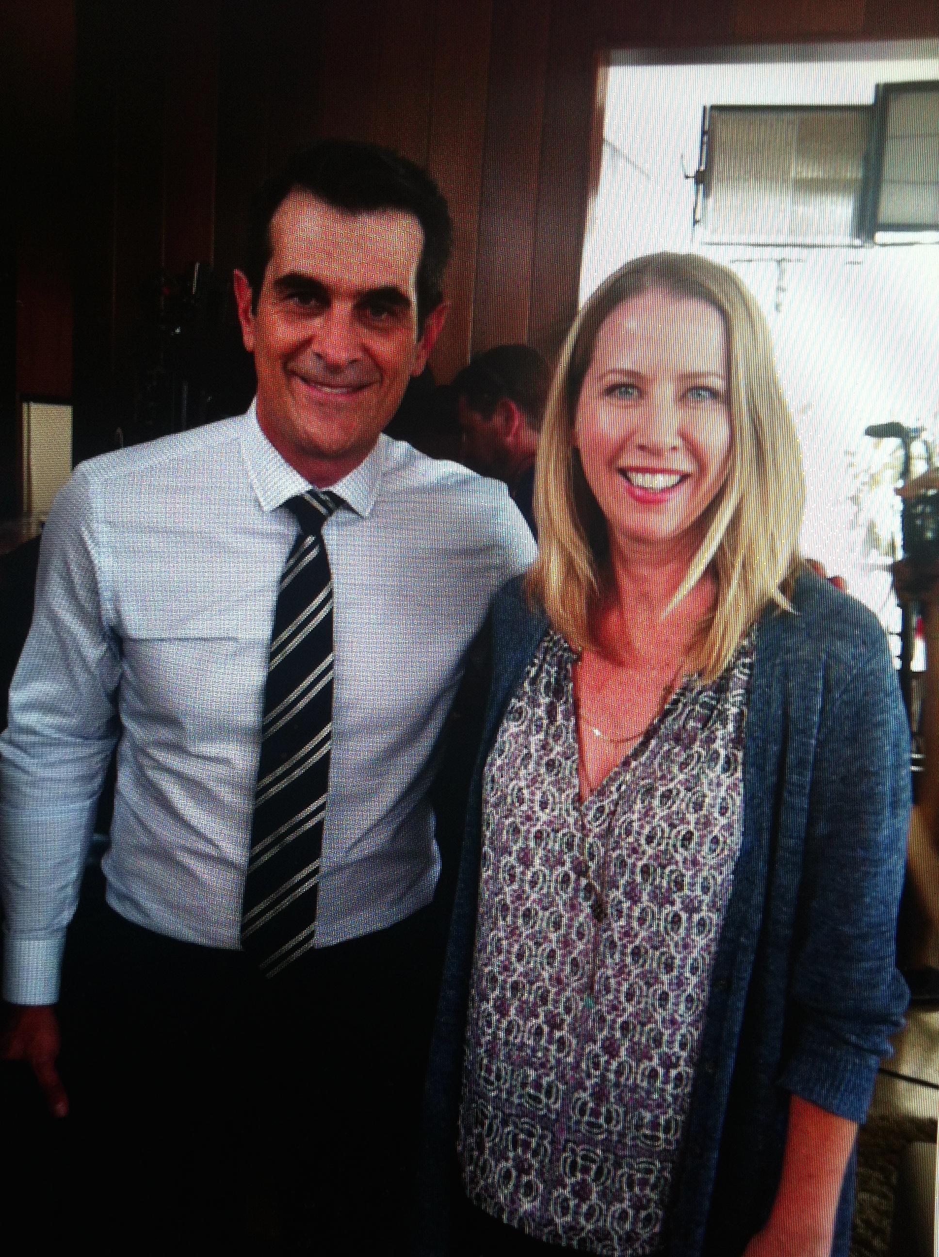 Ty Burrell and I on the set of Modern Family