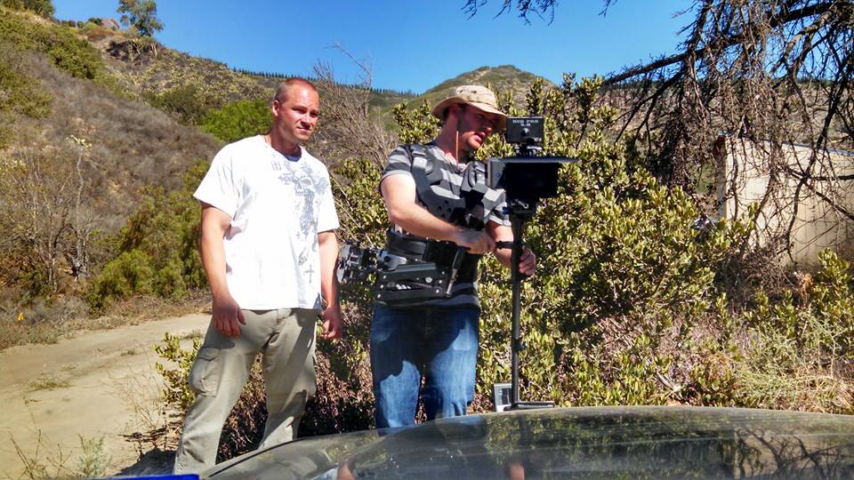 Director Christian Pichler (L) & DP Will Turner (on R) on set of 