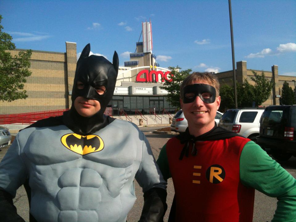 Scott Galbraith as a Batman impersonator for a screening of 