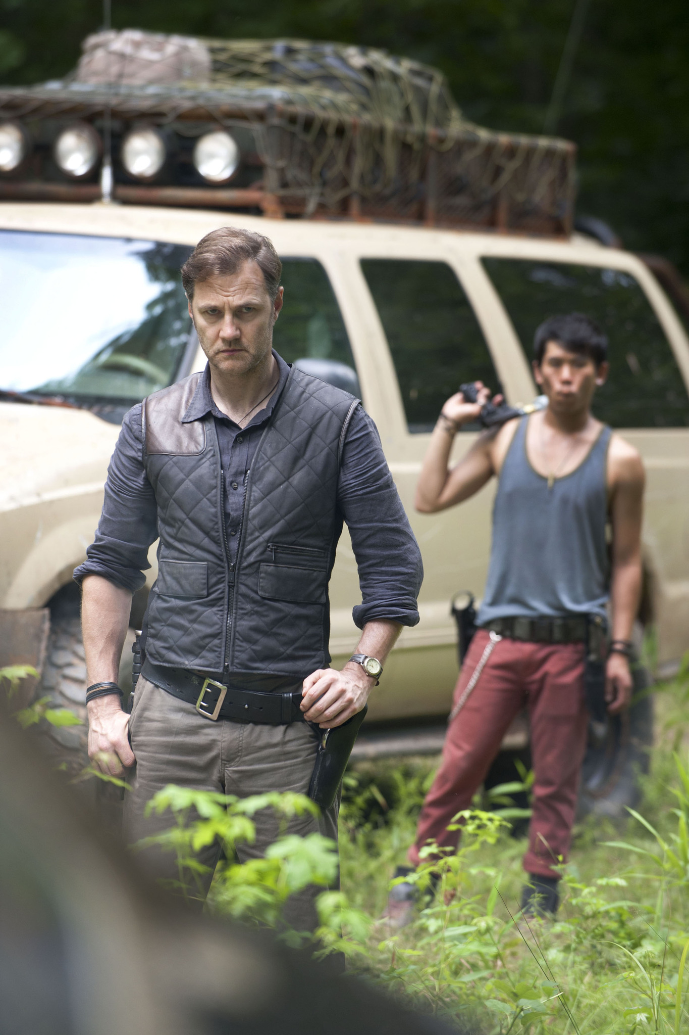 Still of David Morrissey and Lawrence Kao in Vaikstantys numireliai (2010)