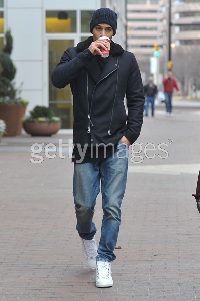 Actor, Matt Cook seen outside Hyatt Crystal City hotel in Arlington, Virginia on 12/20/2014. During his Who Is Matt Cook? Media Tour for his new project in Washington D.C.