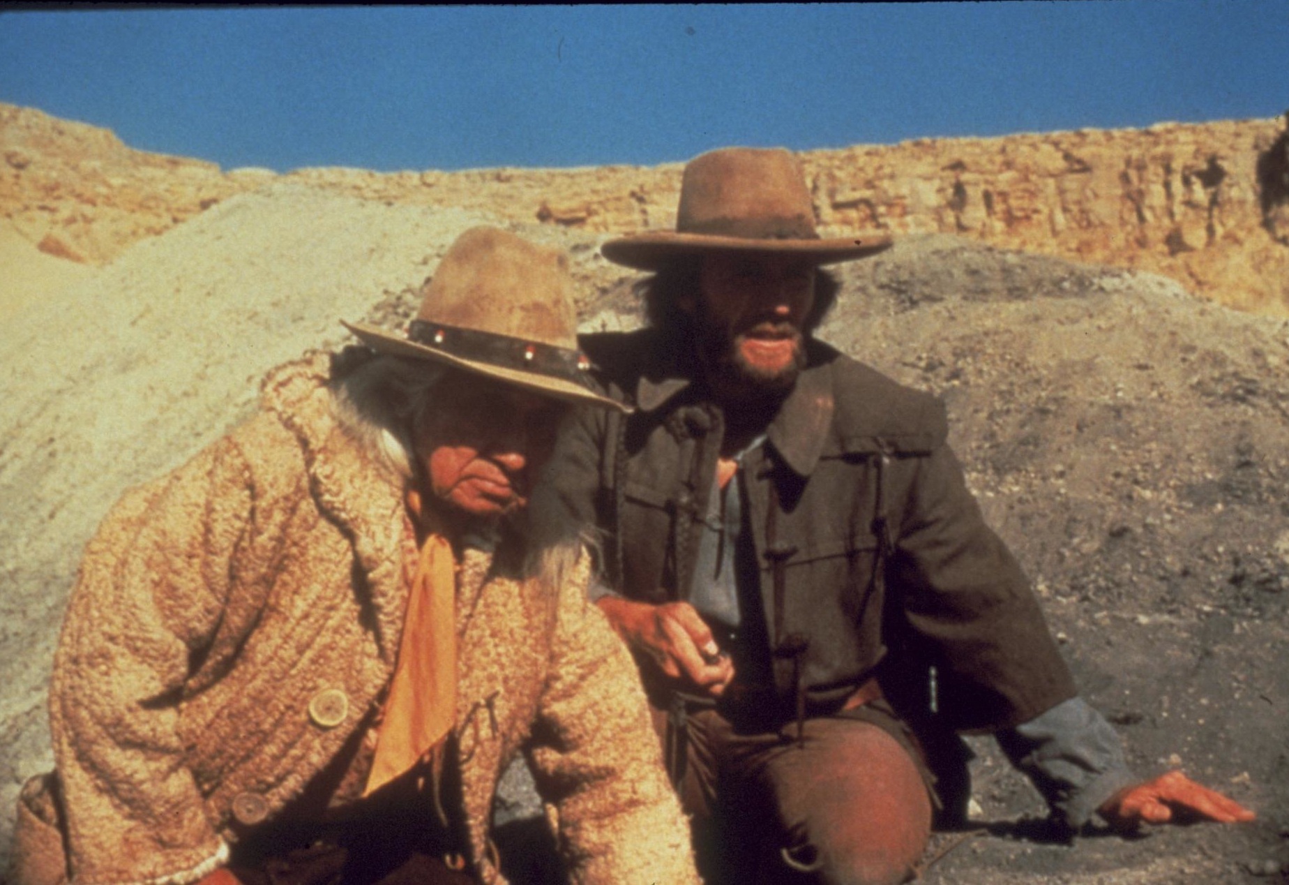 Still of Clint Eastwood and Chief Dan George in The Outlaw Josey Wales (1976)