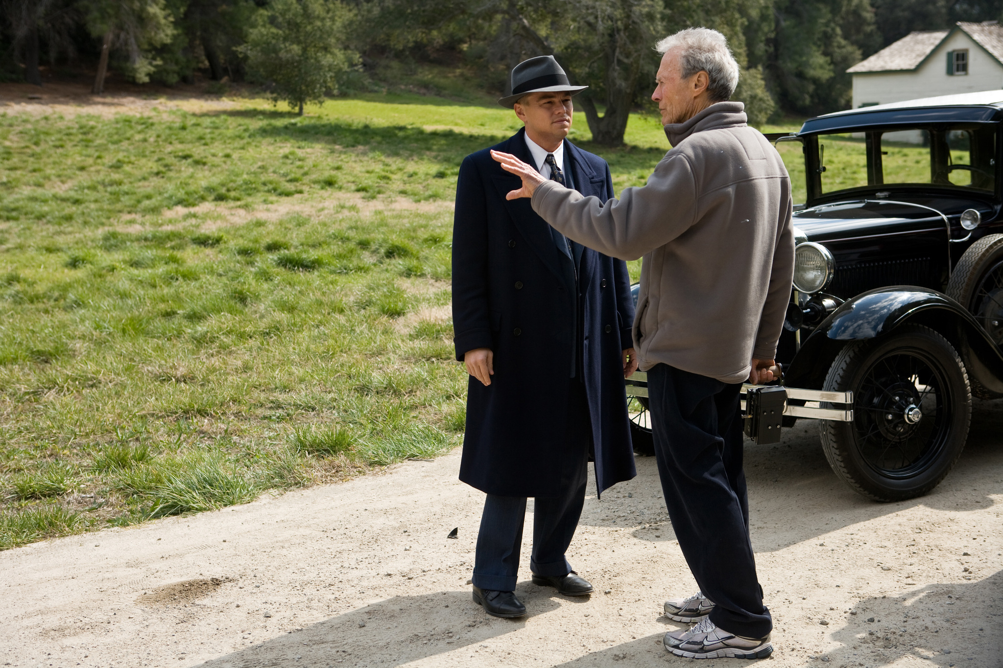 Still of Leonardo DiCaprio and Clint Eastwood in J. Edgar (2011)