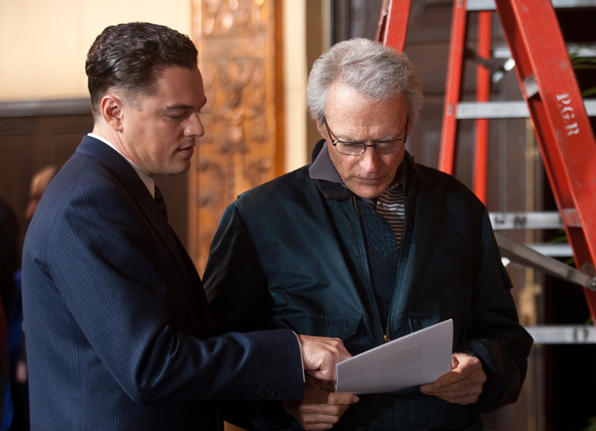 Still of Leonardo DiCaprio and Clint Eastwood in J. Edgar (2011)