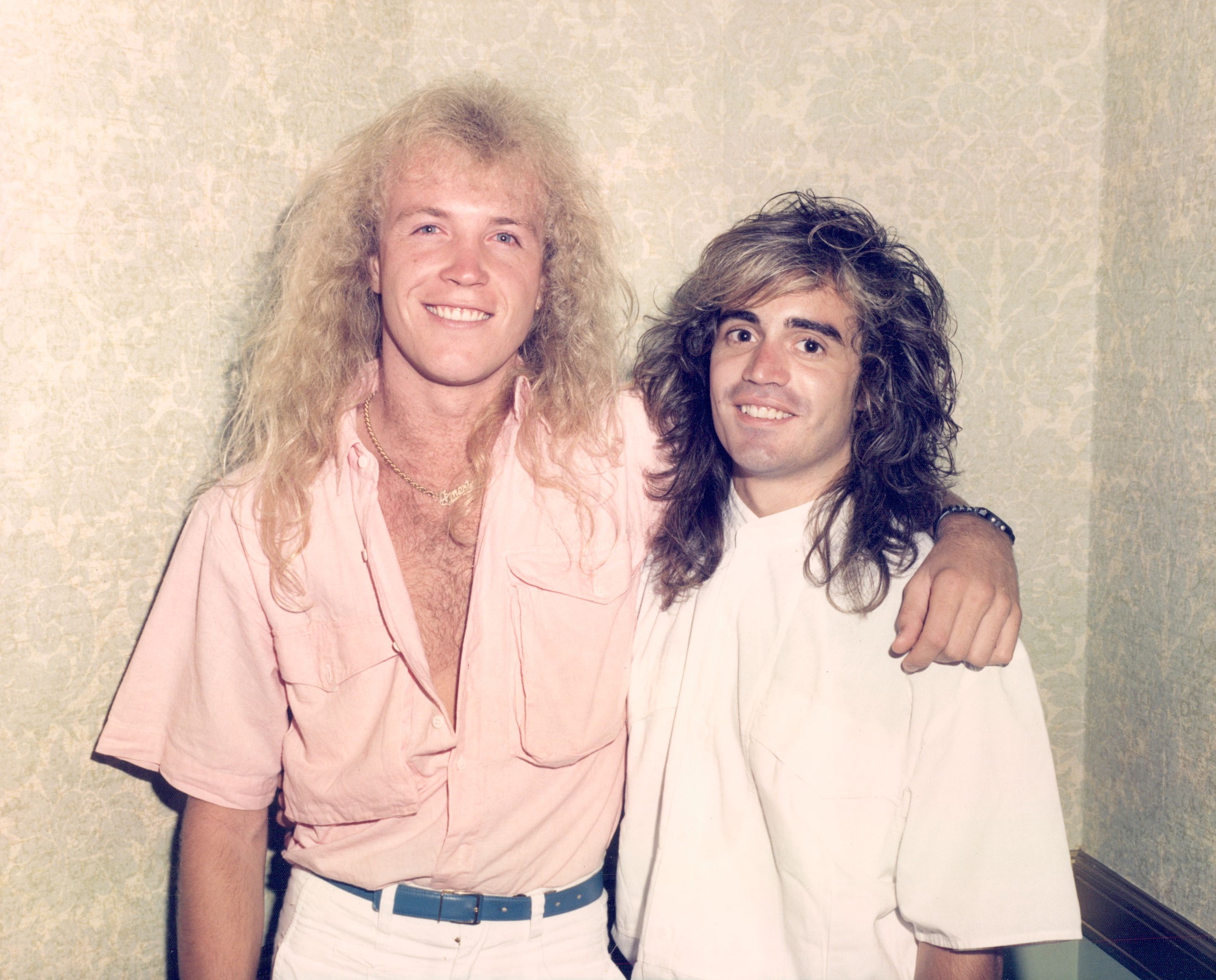 Mark Weitz (vocals) and Gerard de Marigny (guitar, keyboards) of AMERICADE in Las Vegas - c. 1989