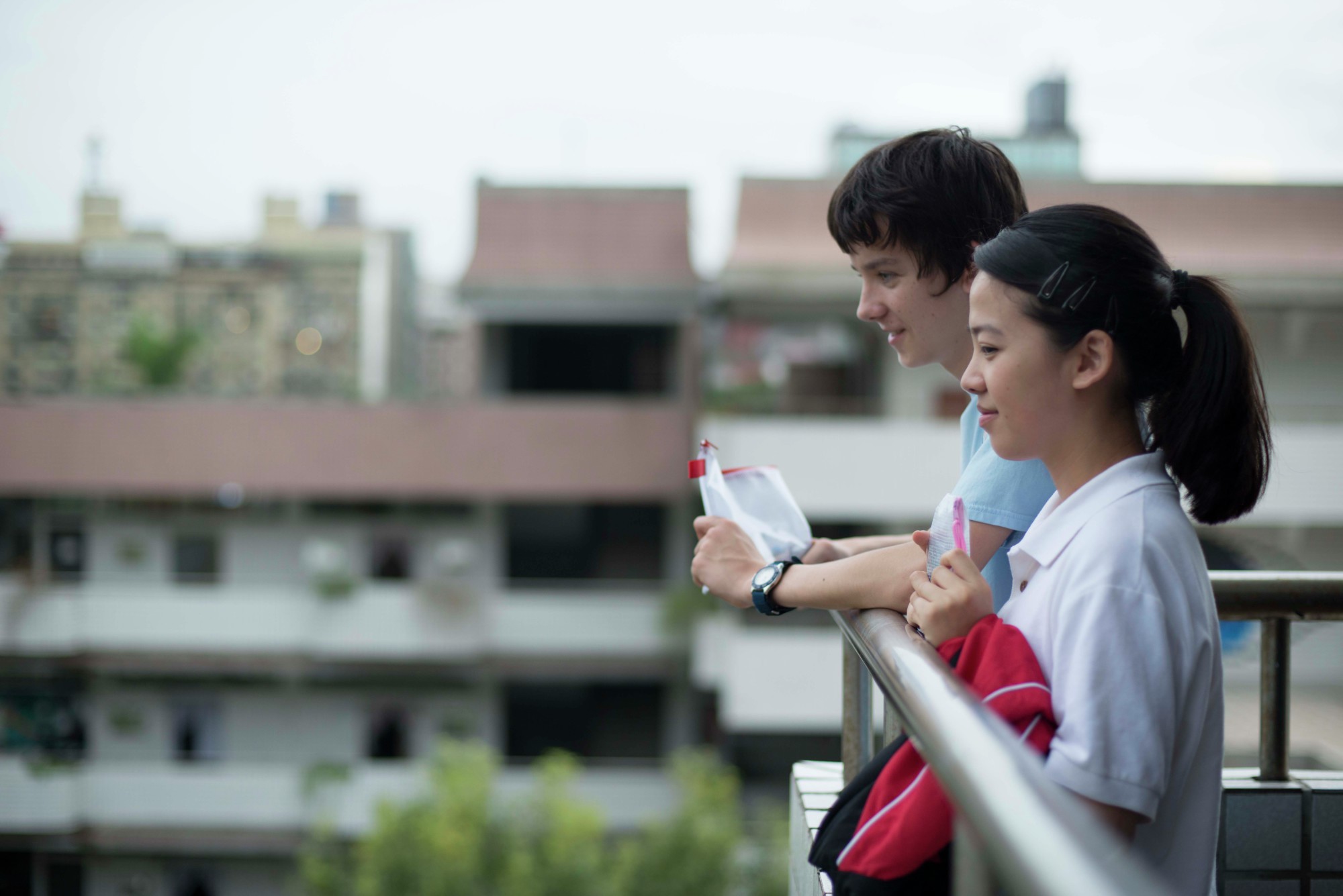 Still of Asa Butterfield and Jo Yang in X+Y (2014)