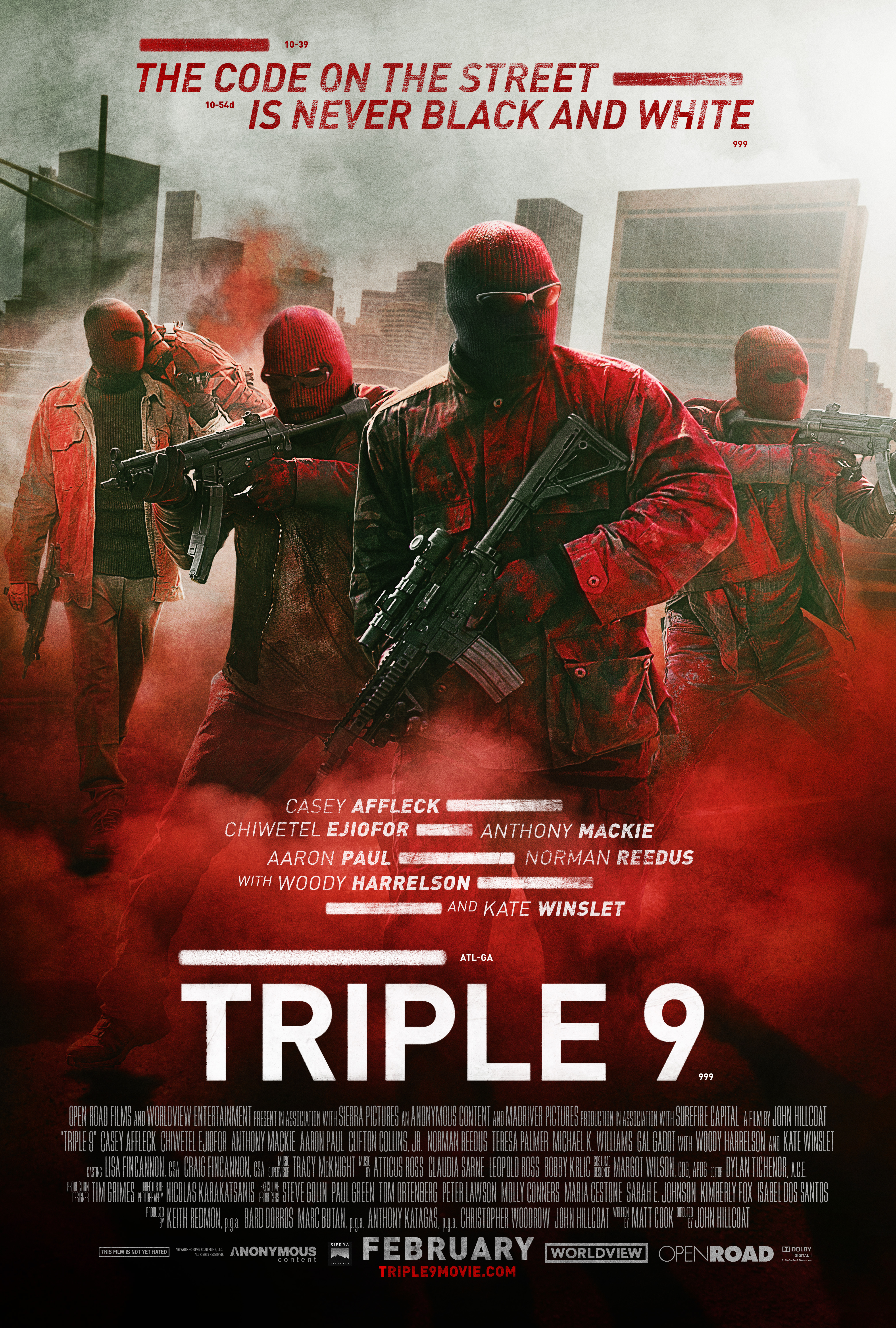 Norman Reedus, Aaron Paul and Jo Yang in Triple 9 (2016)