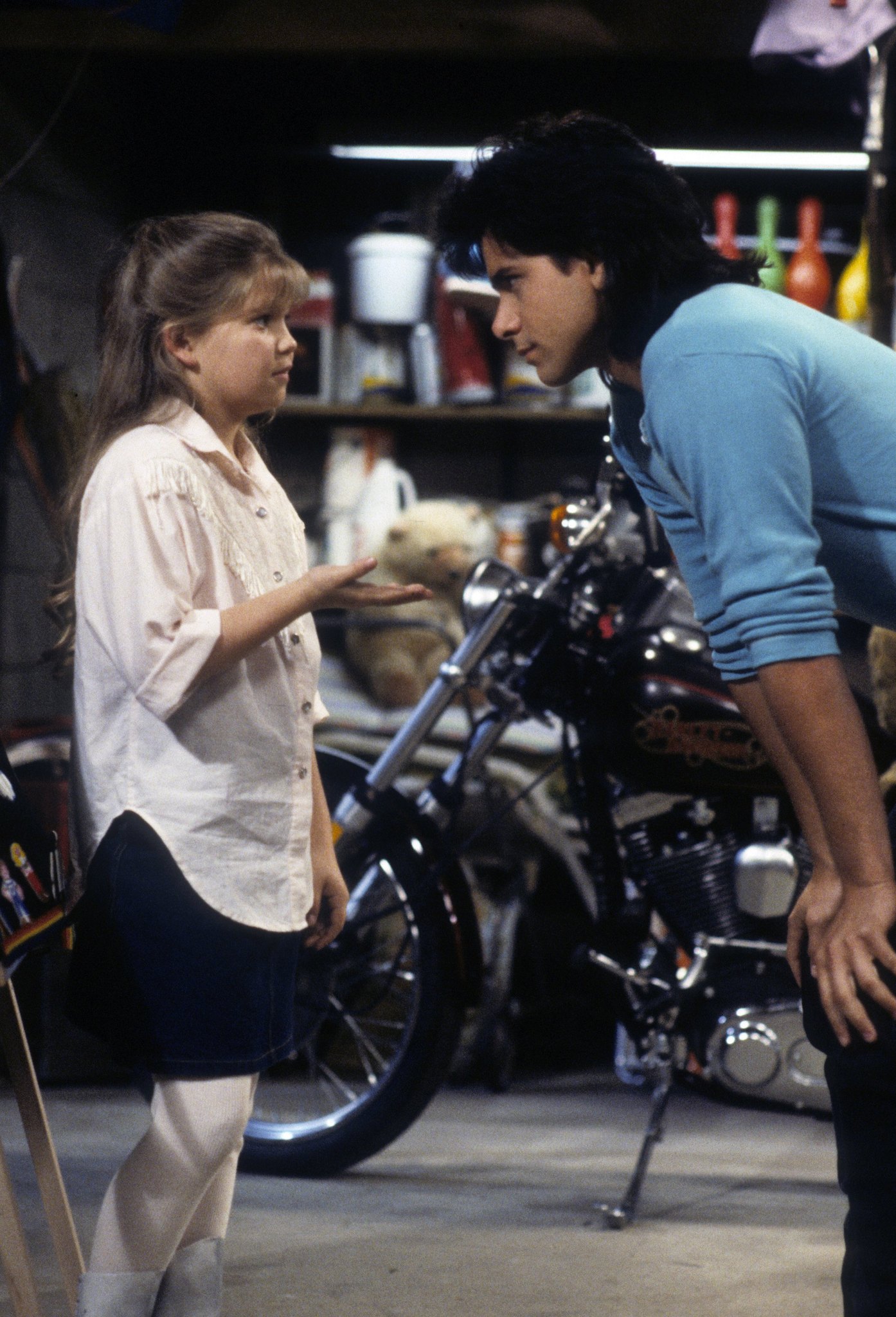 Still of John Stamos and Candace Cameron Bure in Full House (1987)