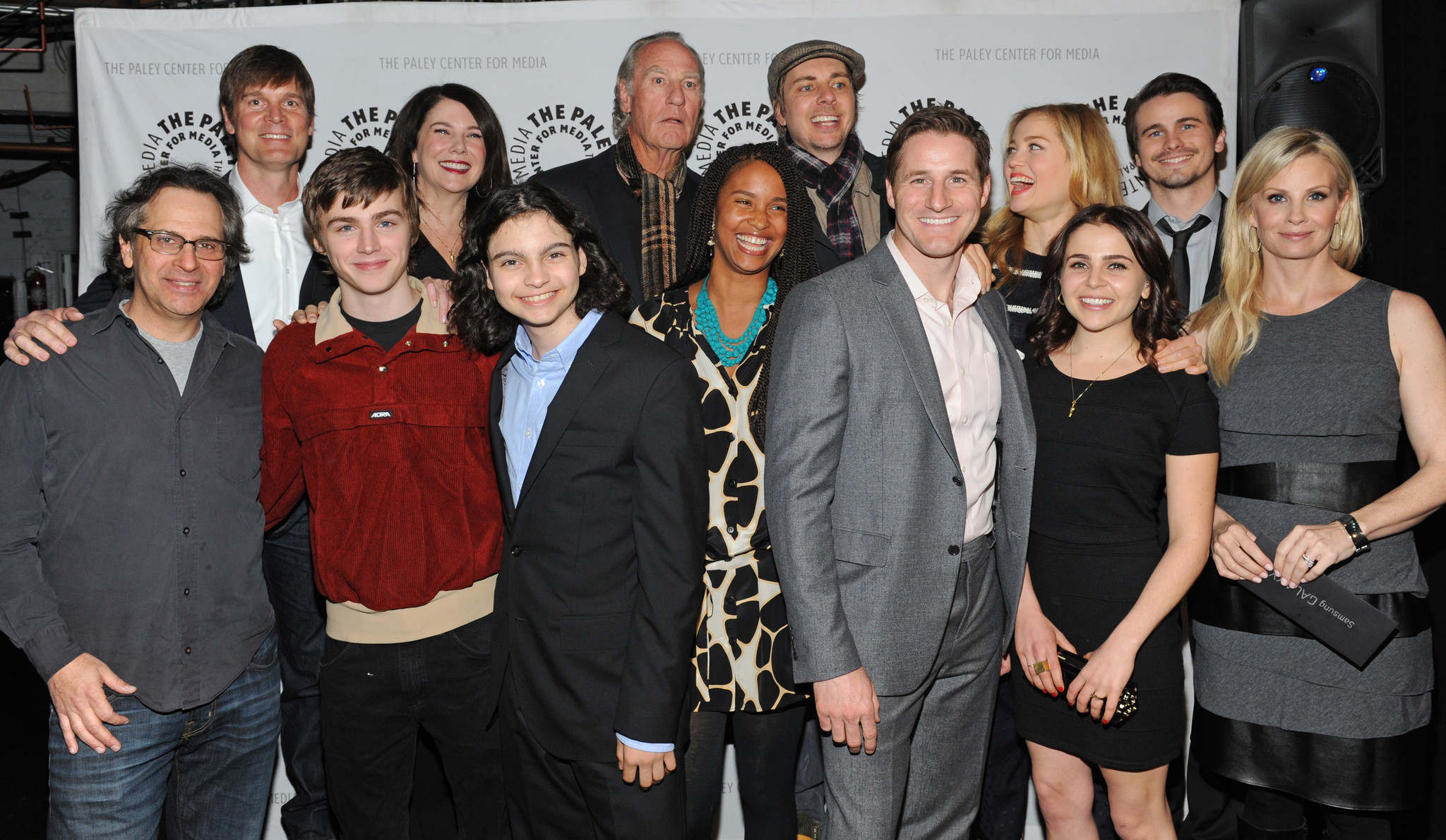 Craig T. Nelson, Monica Potter, Joy Bryant, Erika Christensen, Lauren Graham, Sam Jaeger, Jason Katims, Peter Krause, Jason Ritter, Mae Whitman, Dax Shepard, Max Burkholder and Miles Heizer at event of Parenthood (2010)