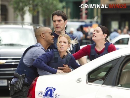 Still of Thomas Gibson, Shemar Moore, Paget Brewster and A.J. Cook in Nusikalstami protai (2005)