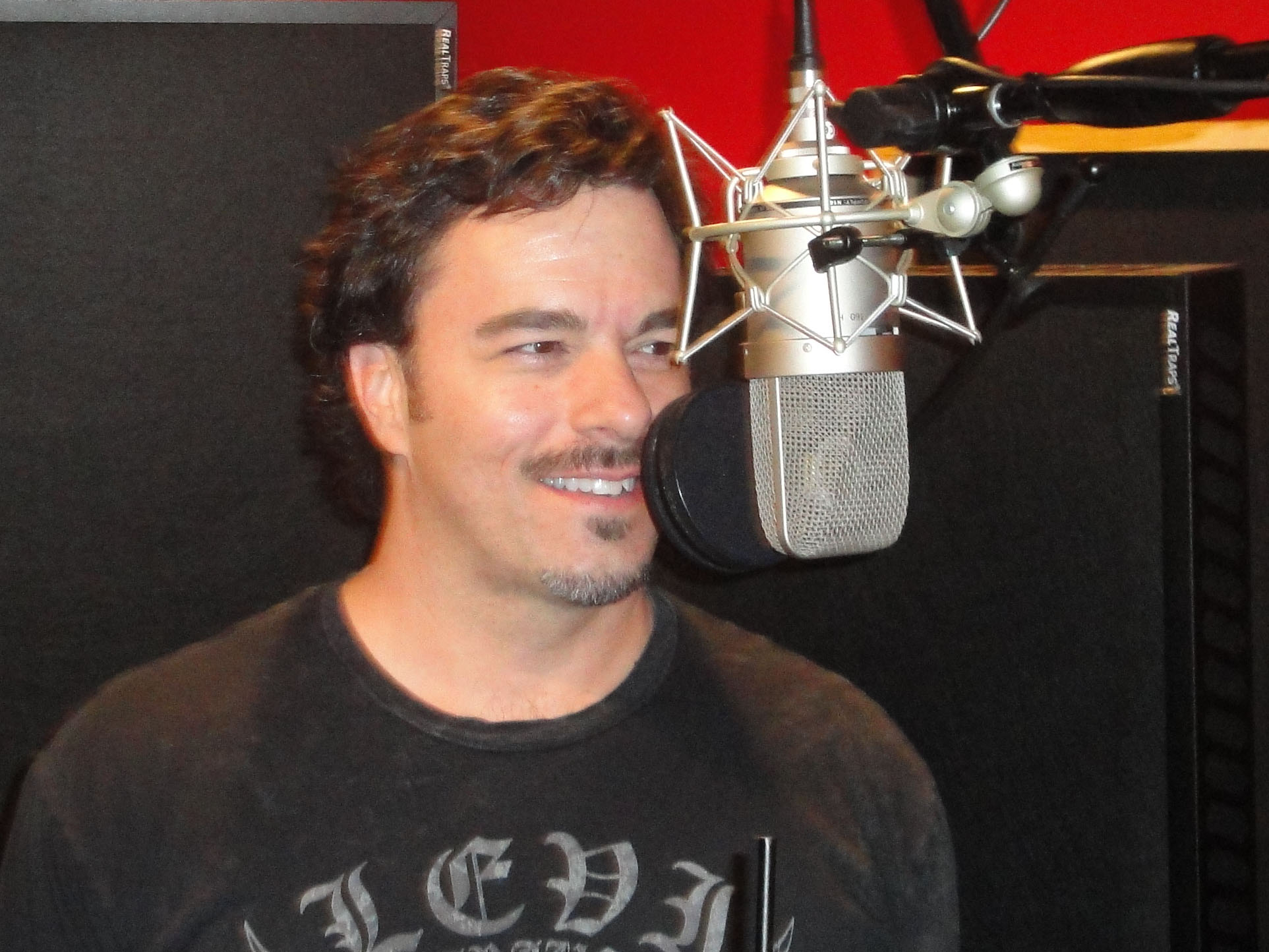 Director John Foutz recording the commentary for 