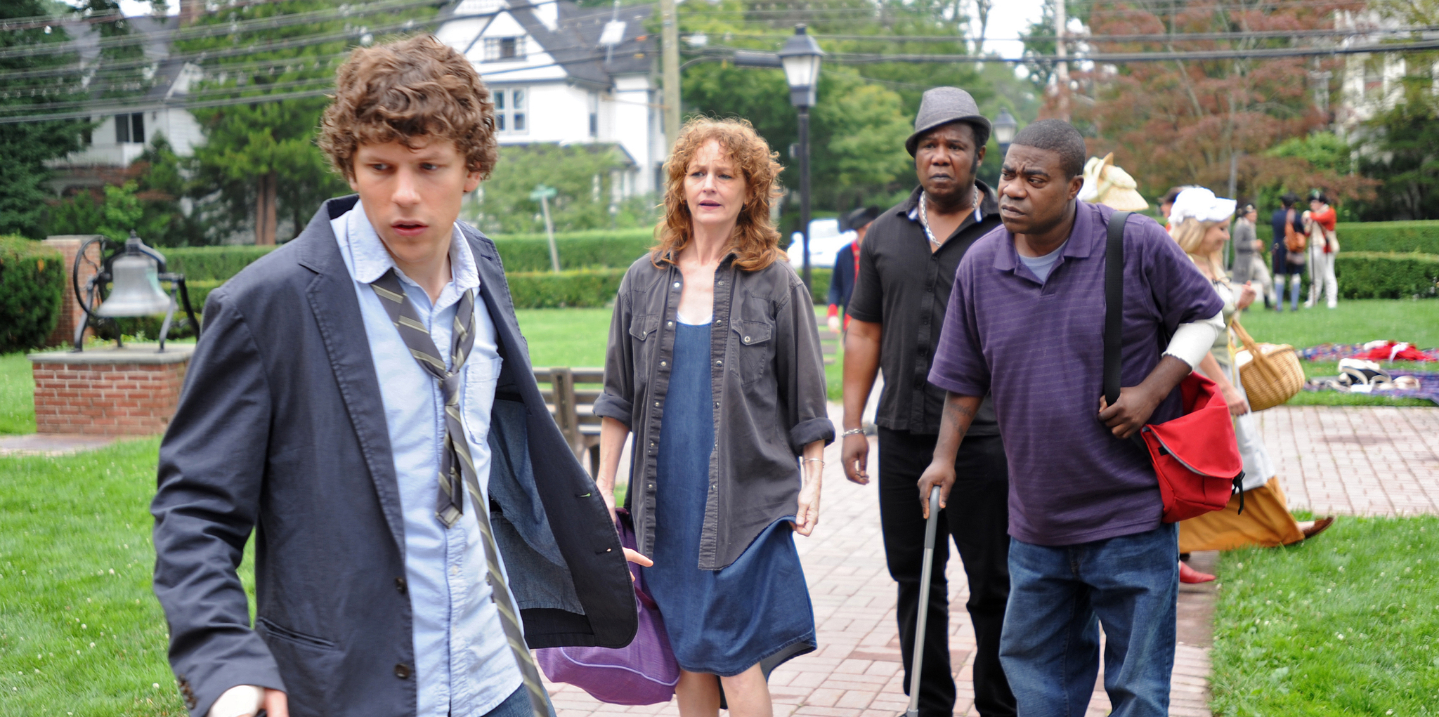 Still of Jesse Eisenberg, Melissa Leo, Tracy Morgan and Isiah Whitlock Jr. in Why Stop Now? (2012)