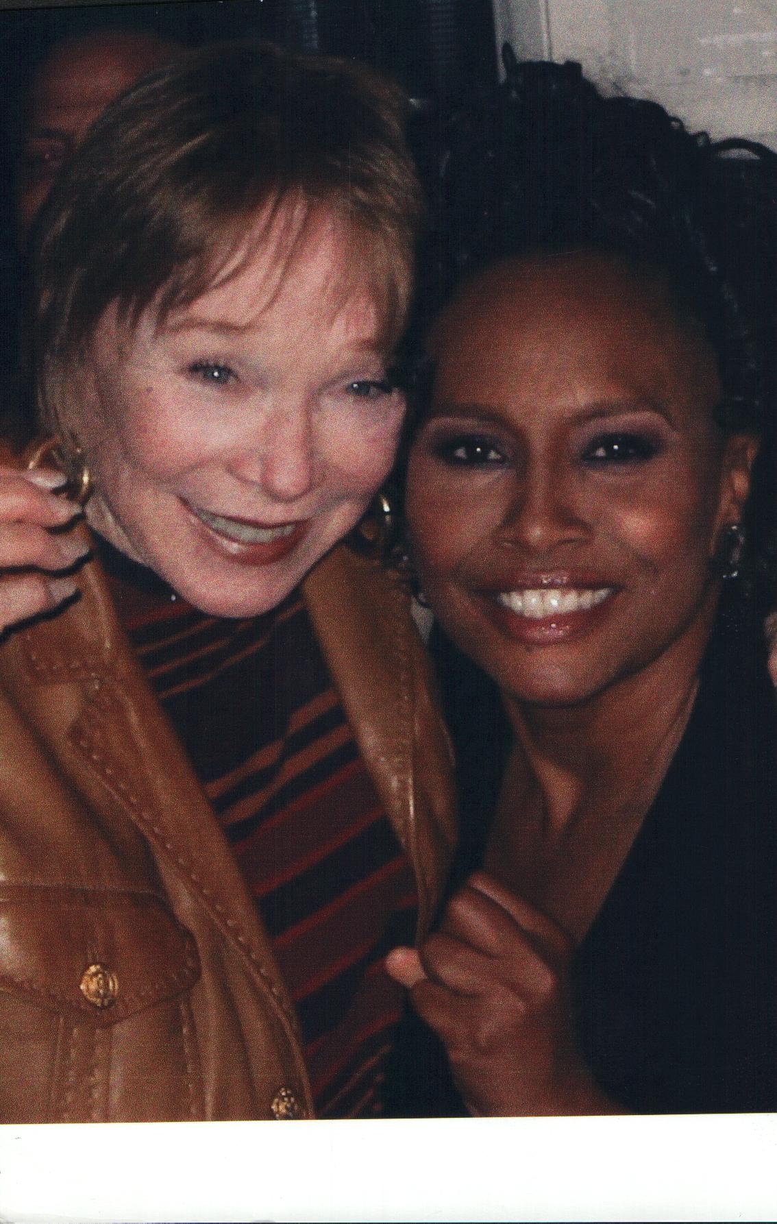 Jenifer Lewis gets a visit backstage from Shirley MacLaine following her one woman show, 