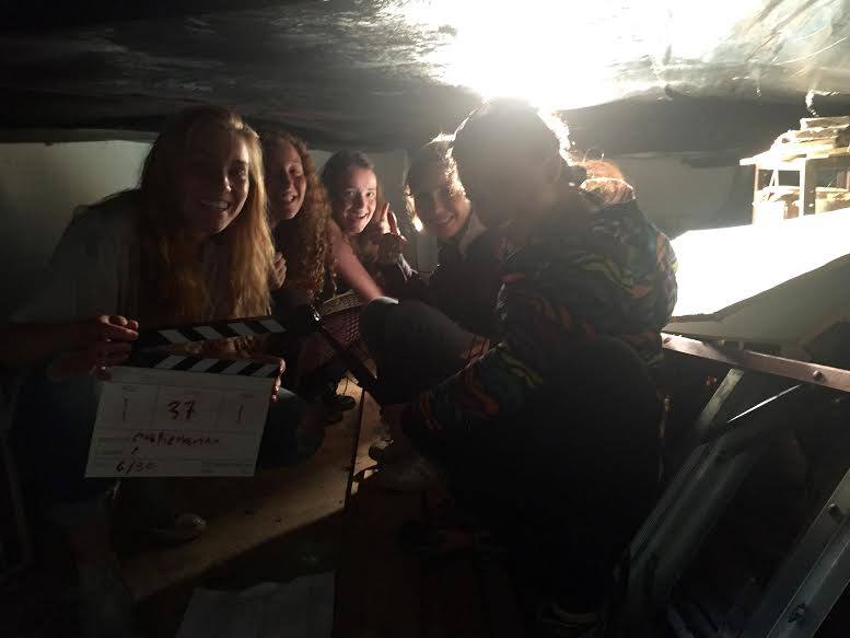 Adi Globus, Callie Harlan, Claire Hampsey, Nadia Alexander and Jowin Marie on the set of 'Perception'