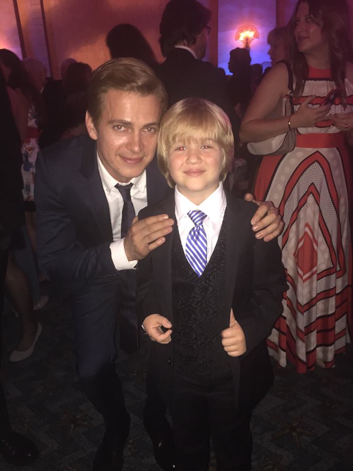 Bobby Batson and Hayden Christensen at the premiere of 90 Minutes in Heaven.