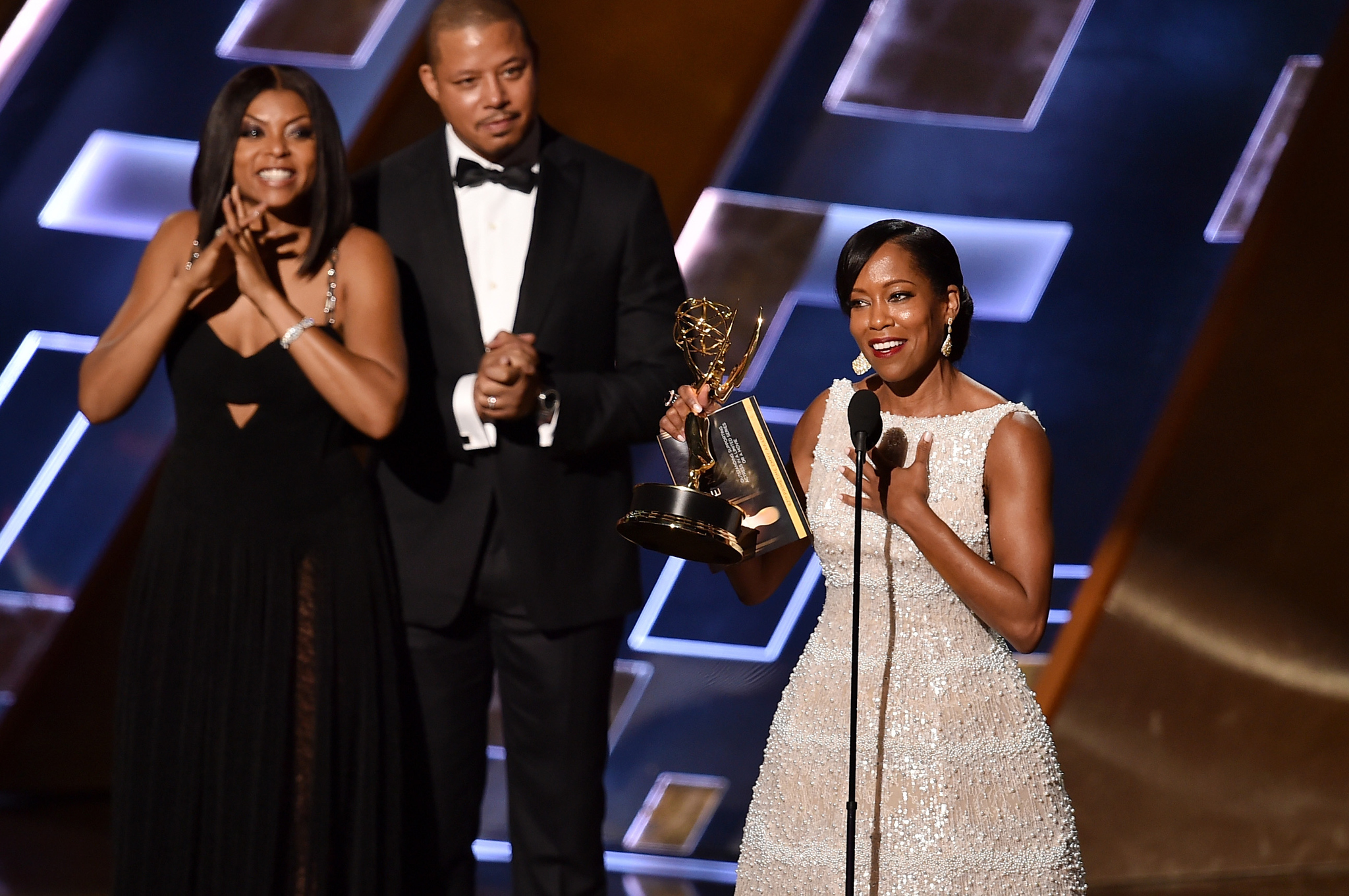 Terrence Howard, Regina King and Taraji P. Henson at event of The 67th Primetime Emmy Awards (2015)