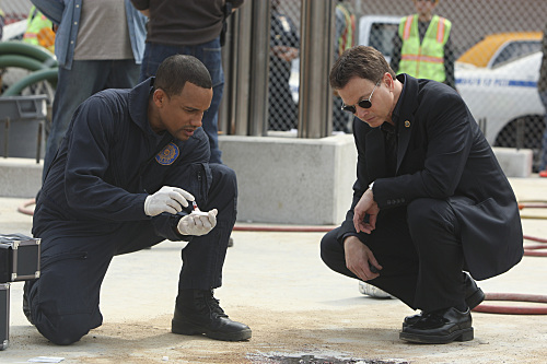 Still of Gary Sinise and Hill Harper in CSI Niujorkas (2004)