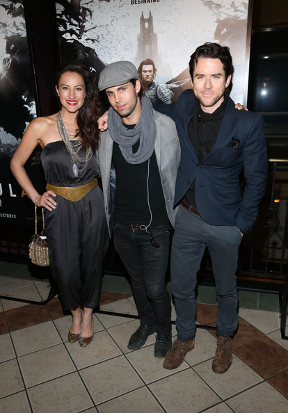 Christian Campbell at Dracula Untold Premiere NYC with America Olivo and Maxx Reed