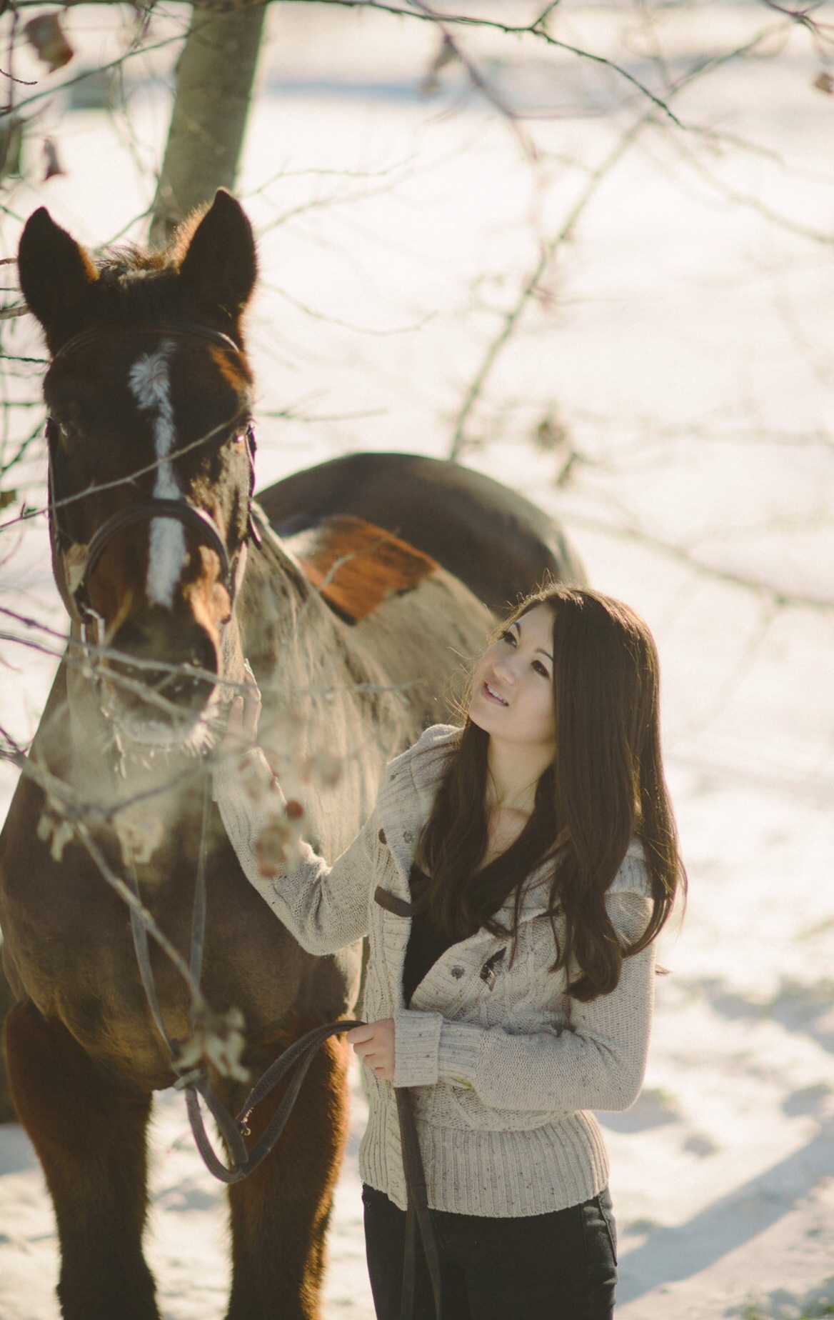 Jessica modelling for Gingersnap Photography's winter shoot