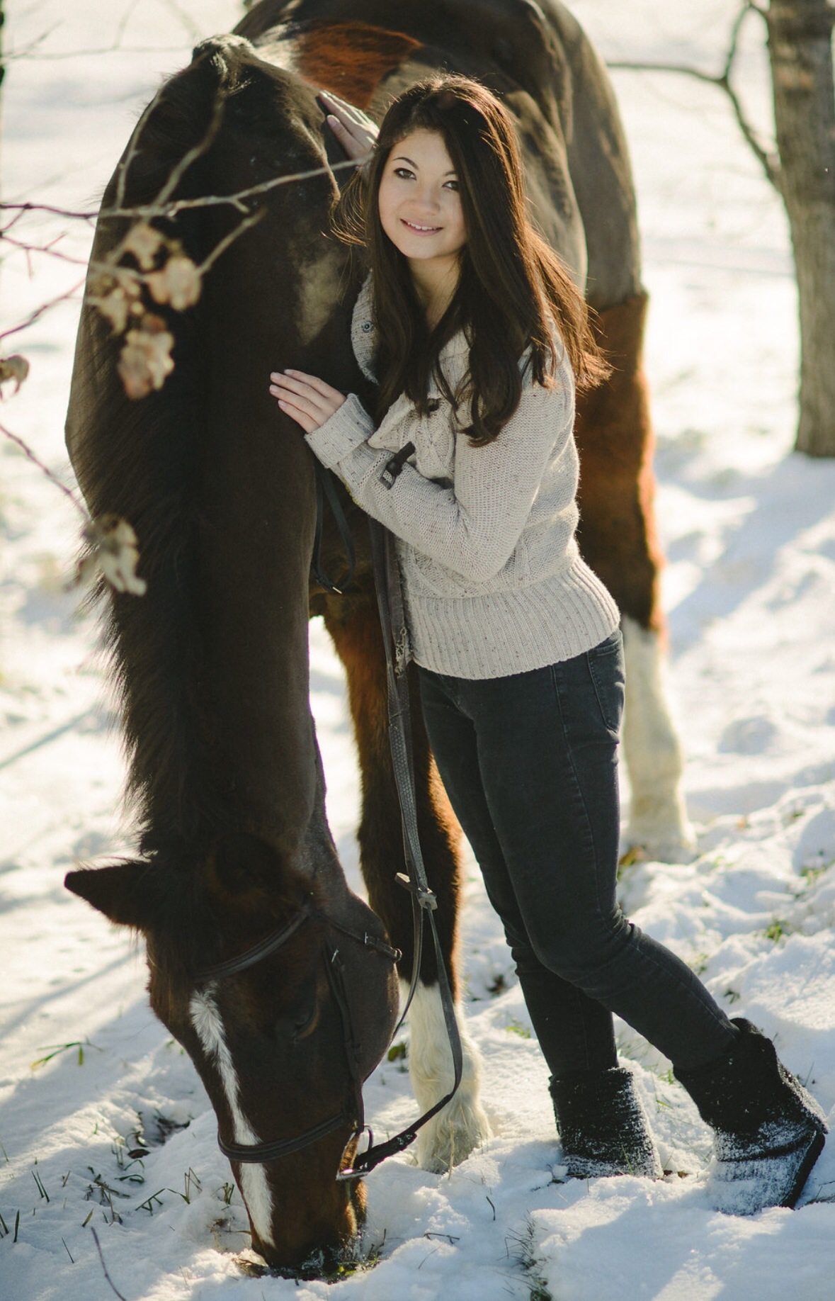 Jessica modelling for Gingersnap Photography's winter shoot.