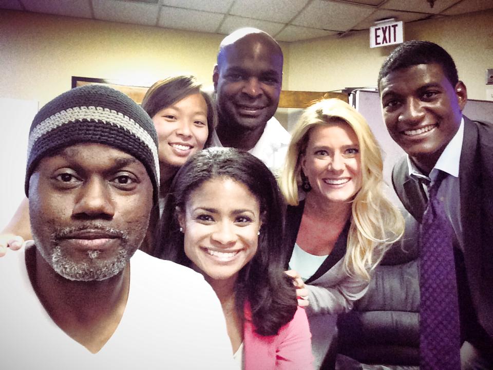 With the Big News Break Crew at the TV Studio in Atlanta