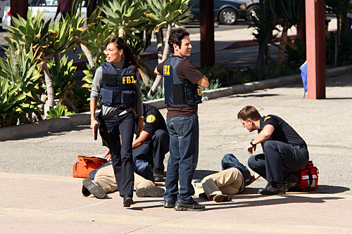 Still of Rob Morrow and Aya Sumika in Numb3rs (2005)