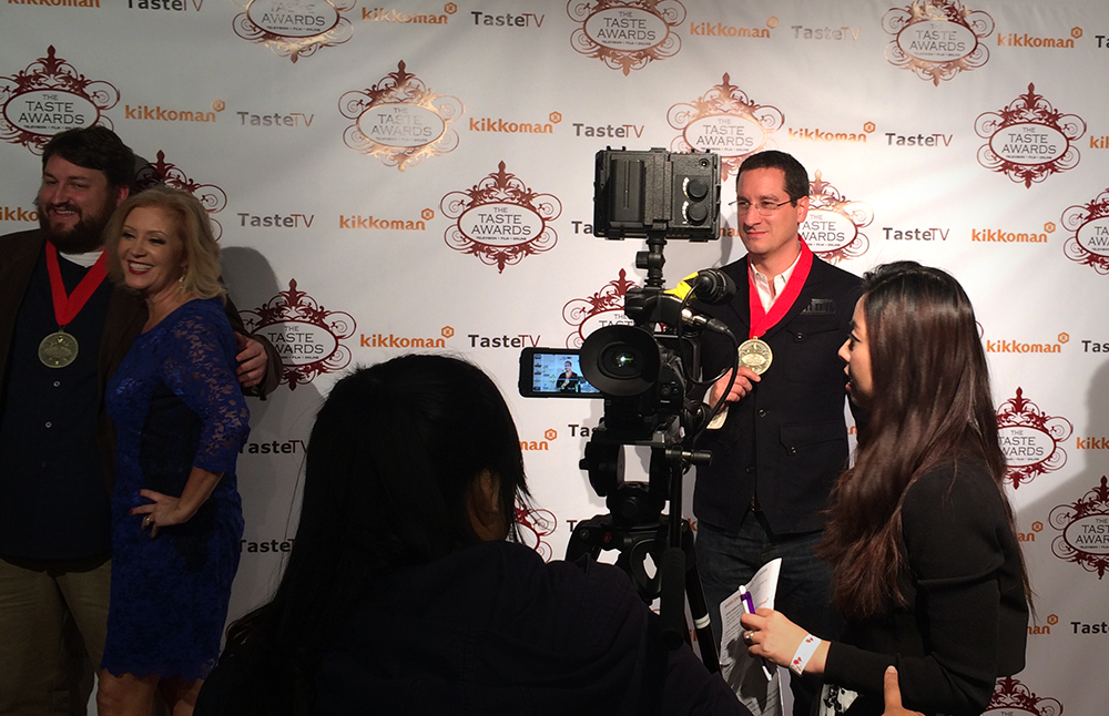 Matt Checkowski walks the red carpet at the 5th Annual Taste Awards (2014)
