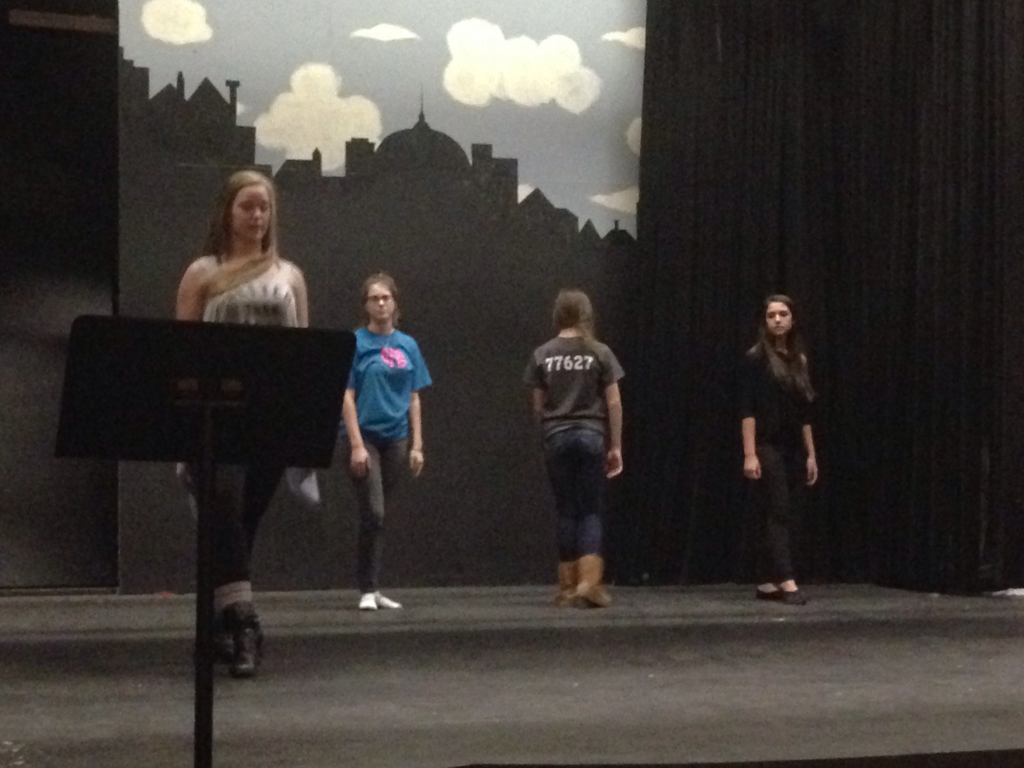 Rehearsals for footloose.
