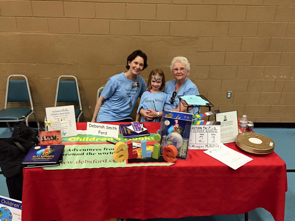 Ford at 2015 book signing event with Hadley Steht and Carrie Belluso at Pick Up the Ball in Ft. Myers, Florida