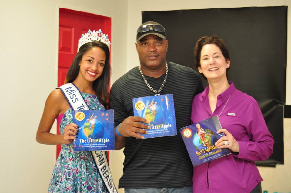 At finger printing and book signing event with Dakota Jordan Peoples and Curtis Collins (