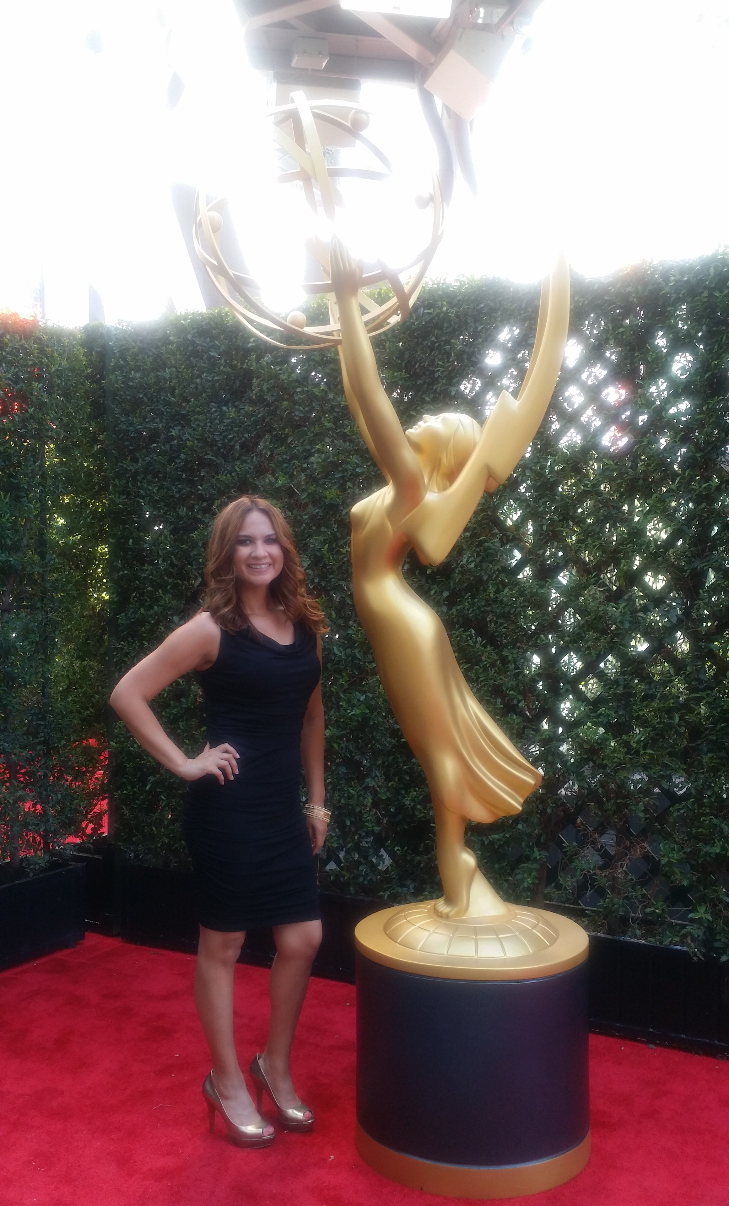 Delia Prieto in attendance at the 2015 Emmy Awards.