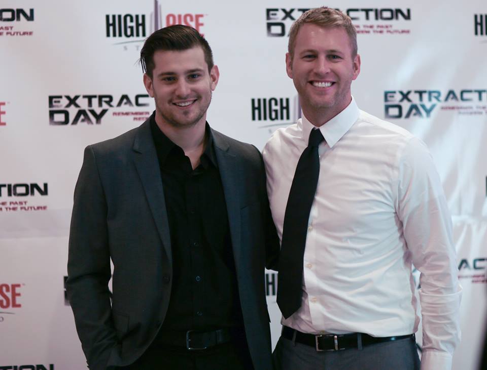 Ethan Mitchell and Matthew Ninaber at premiere of Extraction Day (2014)