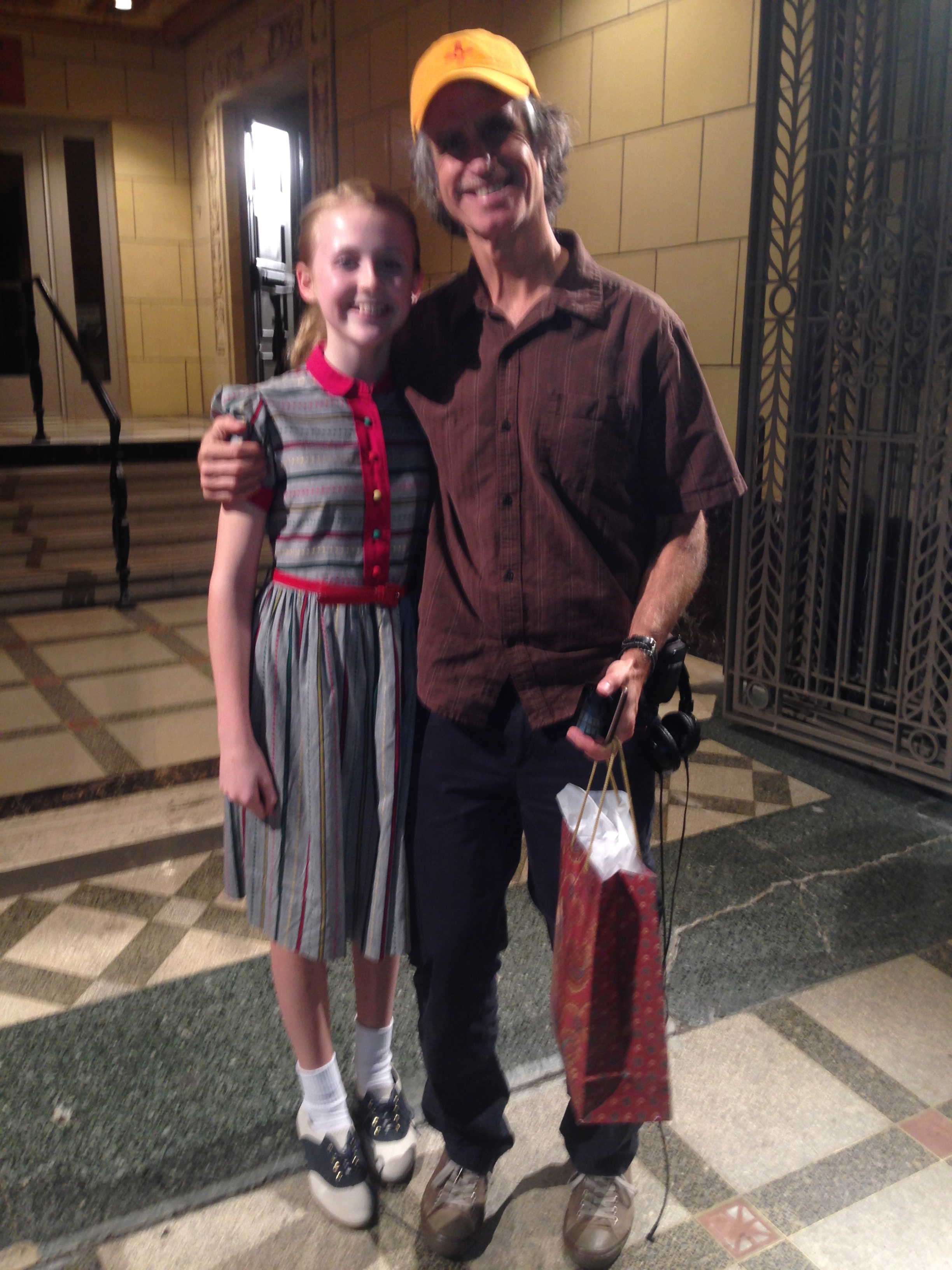 Becca Nicole Preston with Jay Roach (Director) on the set of Trumbo