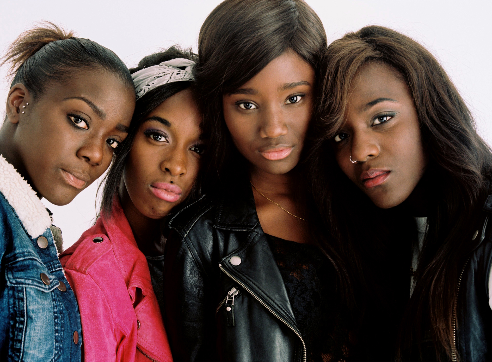 Still of Karidja Touré, Assa Sylla, Lindsay Karamoh and Mariétou Touré in Bande de filles (2014)