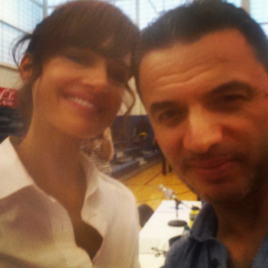 On Set Carla Gugino and Marko Caka