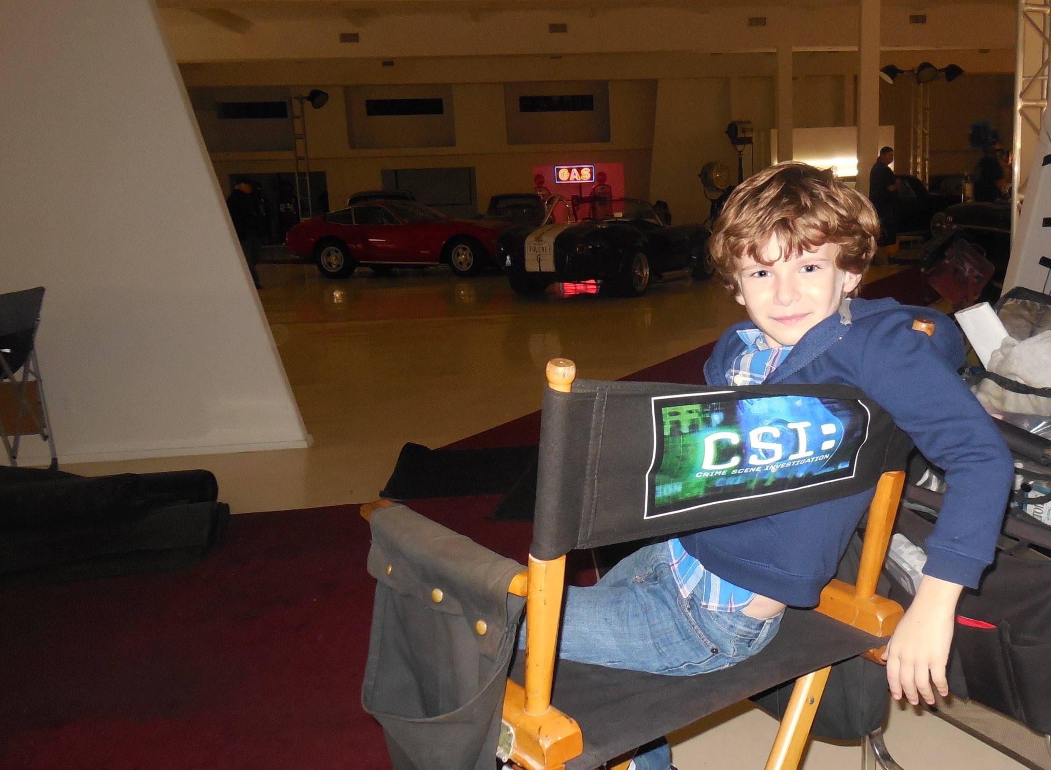 Benjamin on the set of CSI - Crime Scene Investigation Episode 15.16 