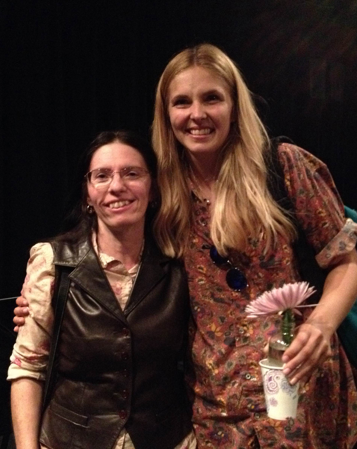 Willow Polson and Claudia Pickering at the preview screening of Frisky, March 2015.