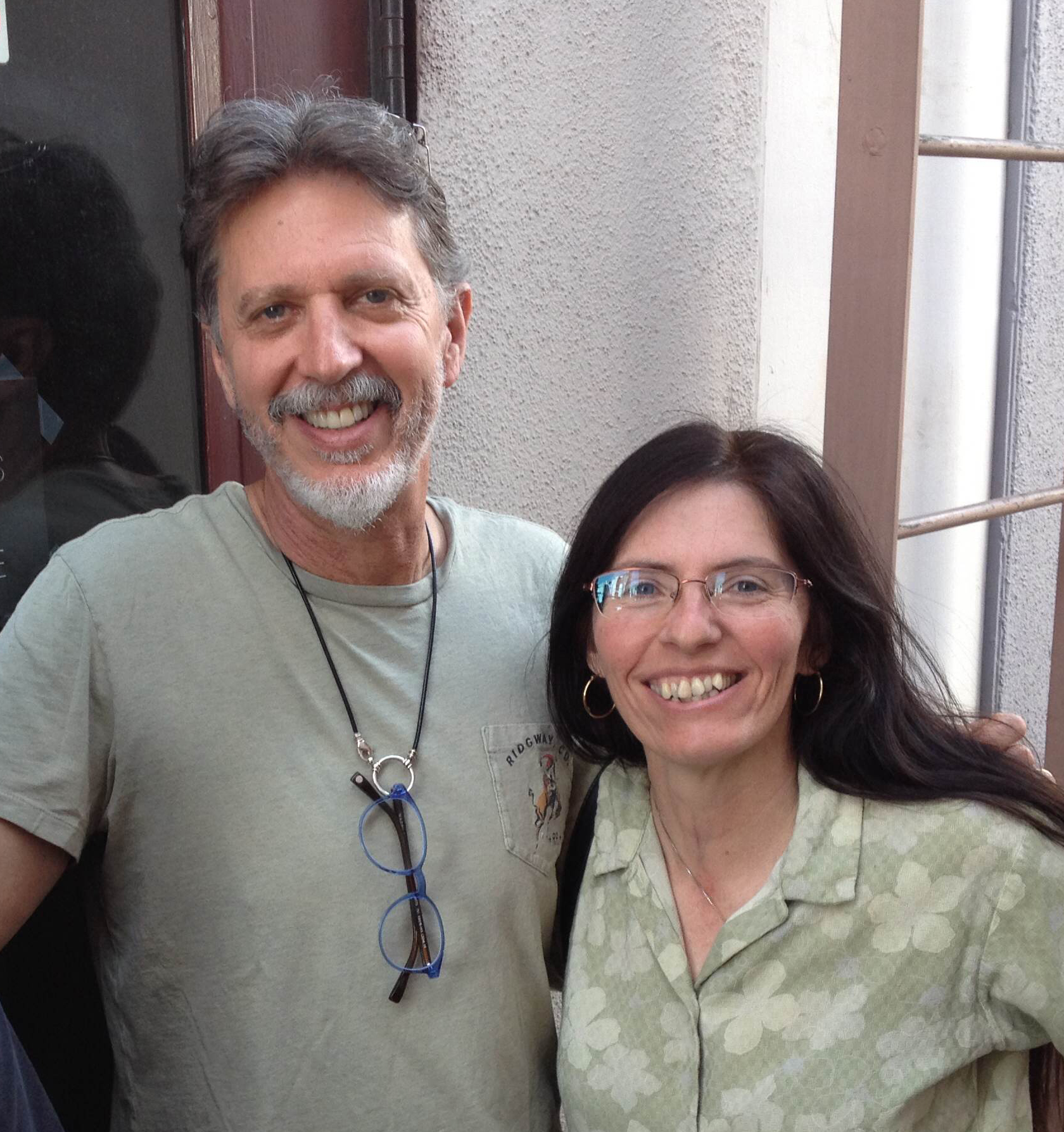 Tim Kring and Willow Polson at the Heroes Reborn offices, February 2015.