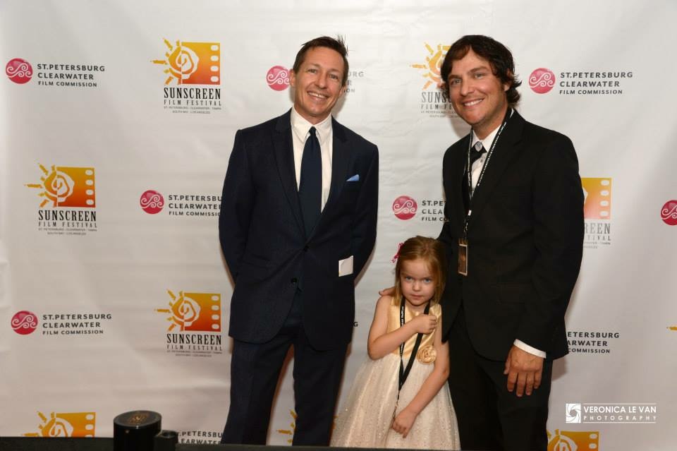 With Film Commissioner Tony Armer and daughter Ellah Durliat, Sunscreen Film Festival winner for Best Supporting Actress.