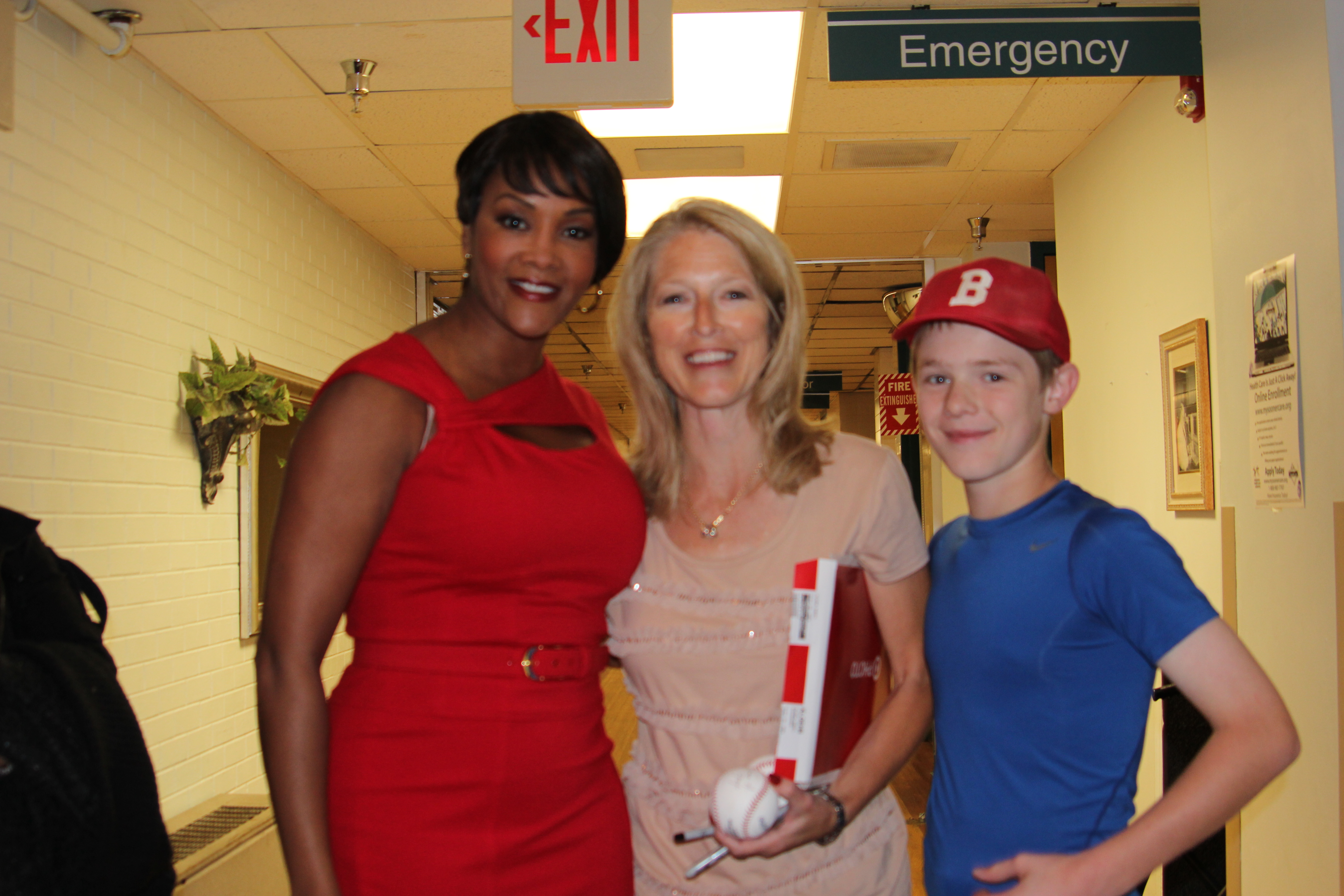 Spending a few moments between scenes at the Okmulgee hospital with Vivica Fox.