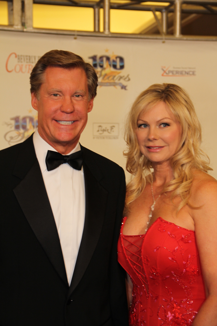 Kent Shocknek of CBS-TV, Karen Shocknek; Night of 100 Stars, Beverly Hills.