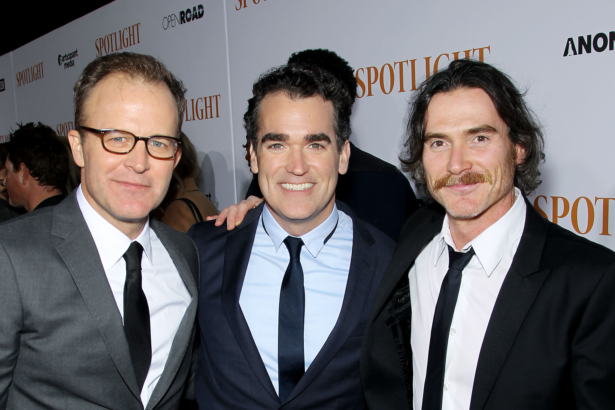 Billy Crudup, Brian d'Arcy James and Tom McCarthy at event of Sensacija (2015)