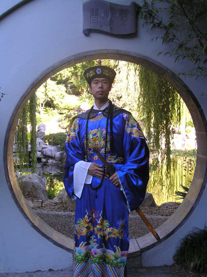 Guarding the Moon Gate at the Chinese Garden of Friendship, October 2011