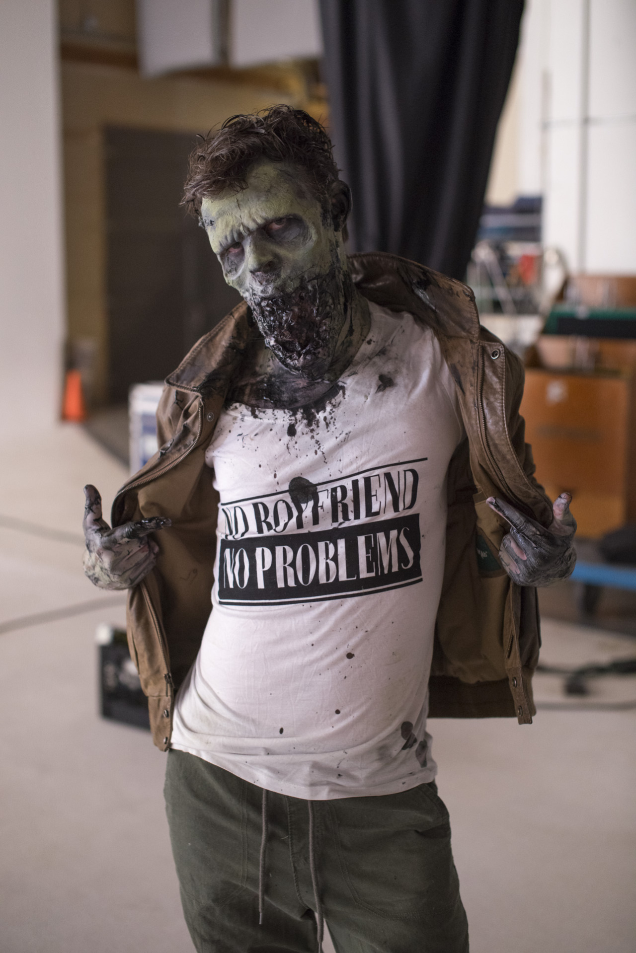 Rory as a Zombie on the set of Imagos Films: Project Dysentery (Organ Trail)