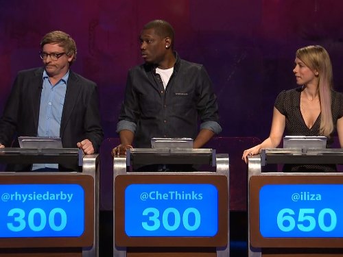 Still of Rhys Darby, Iliza Shlesinger and Michael Che in @midnight (2013)